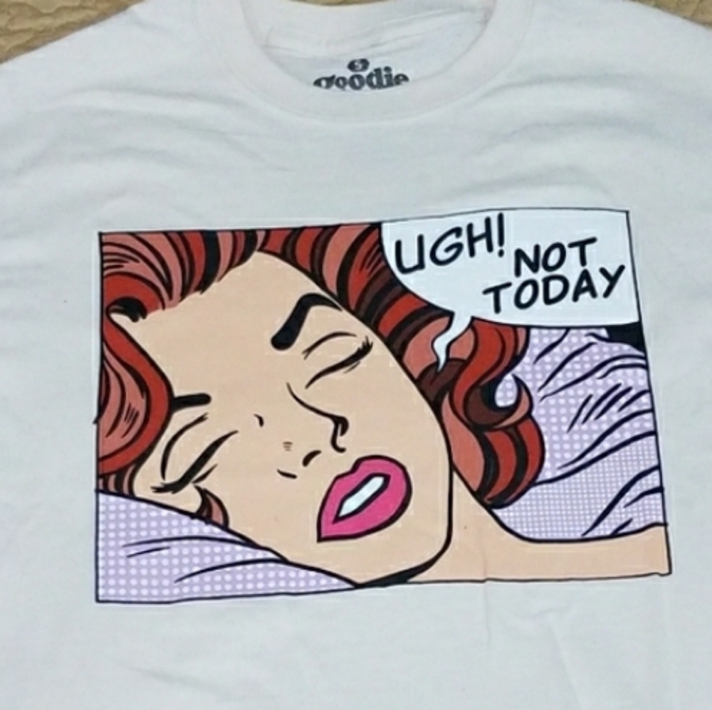 Current Mood "Ugh Not Today" Sleepy T shirt Size S - Picture 1 of 4